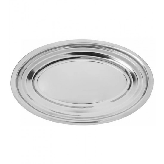 Travessa Oval Rasa 36 cm em Aço Inox